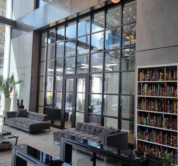 Fire rated curtain walling in London